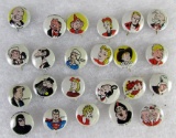 Lot (23) Antique Kellogg's PEP Pins Including Superman & Phantom
