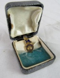 Antique 14 Kt Gold Cook's World Travel Service 10 Yr Service Pin