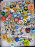 Huge Collection of Antique Pin-Backs, Pins, and Buttons