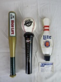 Lot (3) Miller Beer Advertising Sports Tap Handles