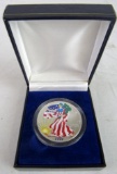 NOS 2000 US 90% Painted Silver Eagle in Original Case