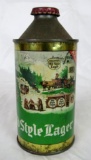 Antique Heileman's Old Style Lager (La Crosse, WI) Cone Top Beer Can w/ Cap