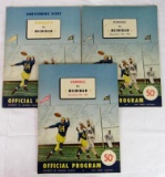 Lot (3) 1952 University of Michigan Wolverines Football Programs