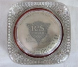Antique R & S Cigars Advertising Glass Dome Dice Advertising Paperweight