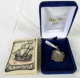 Authentic Silver Atocha Spanish Shipwreck Silver Coin Pendant