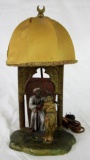 Excellent Antique Franz Bergman (Austria) Cold Painted Bronze Figural Lamp