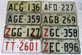 Lot (8) Vintage Papua New Guinea (PNG) License Plates