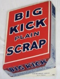 Excellent Antique Big Kick Scrap Chewing Tobacco Cardboard Easel Back Sign- Detroit