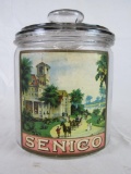 Antique Senico Glass Cigar Store Canister
