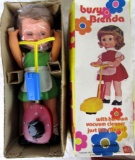 Vintage 1960's-70's Busy Brenda Battery Operated Doll in Original Box