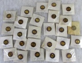 Collection (25) Antique L. G. Balfour Safe Driving Service Pins NOS Un-Used