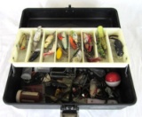 Vintage Old Pal PF-1500 Tackle Box Full of Fishing Lures and Tackle