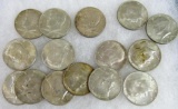 Lot (15) $7.50 Face 1965-1968 US Kennedy 40% Silver Half Dollars