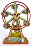 Vintage J. Chein Mickey Mouse Disneyland Tin Litho Wind Up Ferris Wheel (18