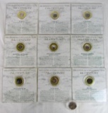 Lot (9) Franklin Mint Millennium Collection Ancient Coins (4th-17th Century)