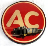 Vintage AC Spark Plug Vinyl Stool Topper/ Seat