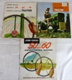 Lot (3) Antique John Deere Tractor Sales Brochures- Full Color- 50, 60, 70+