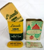 Antique Lincoln Automobile Polish Cloth Can in Original Gift box