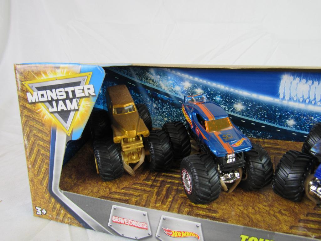 Hot Wheels Monster Jam 4-Pack Tour Favorites with | Proxibid
