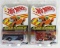 (2) Hot Wheels RLC Flying Customs- Dairy Delivery, Surfin School Bus