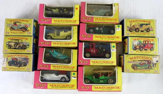 Lot (14) Vintage 1960's/1970's Matchbox Models of Yesteryear Diecast MIB