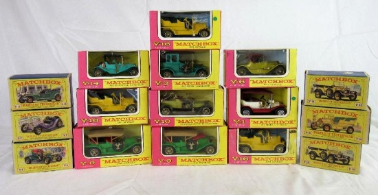 Lot (16) Vintage 1960's & 1970's Matchbox Models of Yesteryear Diecast MIB
