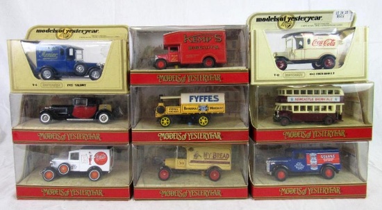Lot (9) Matchbox Models of Yesteryear Diecast MIB