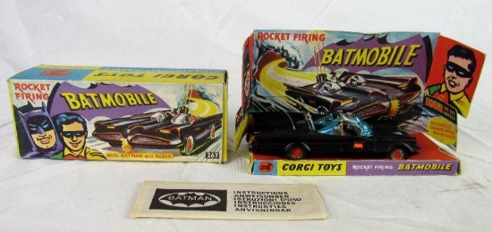 Excellent Vintage 1966 Corgi #267 Batmobile In Original Box
