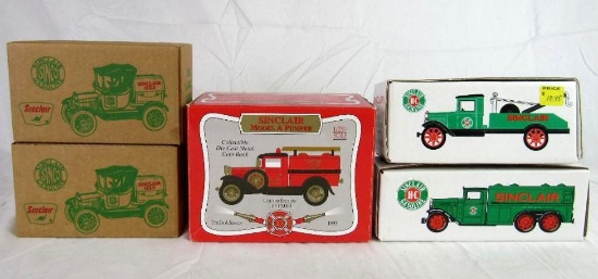 Lot (5) Sinclair Gasoline Ertl/ Spec Cast Diecast Banks