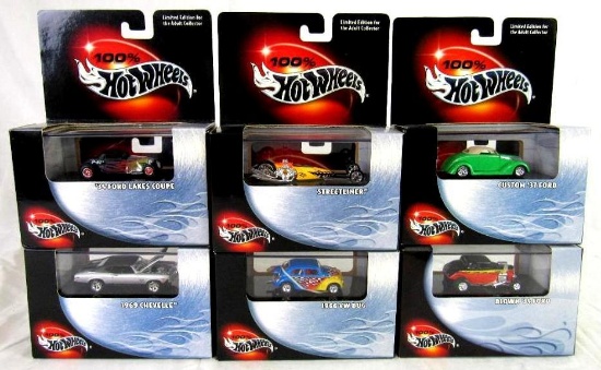 Hot Wheels 100% Black Box 1:64- Real Riders- Lot (6)