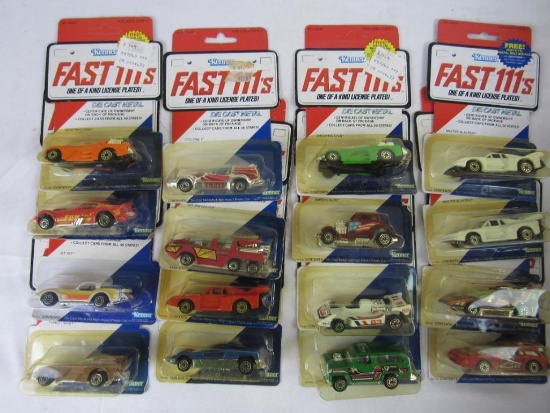 Lot (16) Vintage (1980) Kenner Fast 111's 1:64 Diecast Sealed MOC