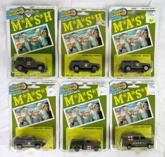 Lot (6) Vintage Kidco 1981 Mash (TV Series) Diecast