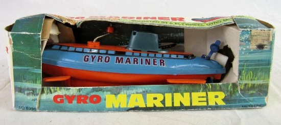 Vintage 1960's/70's Gyro-Mariner Diecast Wind-Up Submarine 8" (Hong Kong)