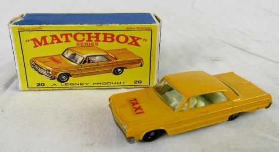 Vintage Matchbox 1:64 No. 20 Taxi Cab in Orig. Box