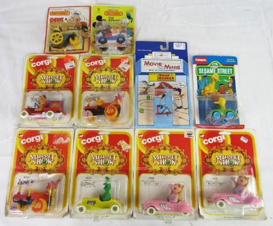 Vintage 1980's Character Related Diecast- Muppets, Popeye, Disney+
