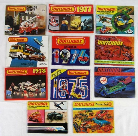 1970 -1981 Matchbox Pocket Catalogs Complete Run (11)