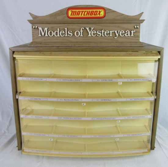 Vintage 1970's Matchbox Models of Yesteryear Store Display Case