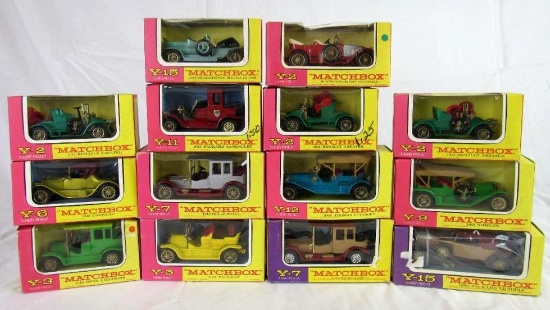 Lot (14) Vintage 1970's Matchbox Models of Yesteryear Diecast MIB