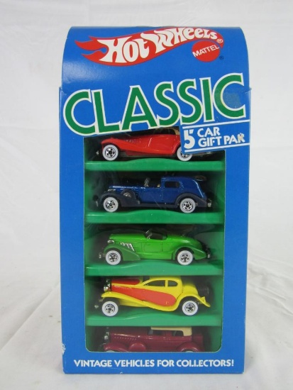 Vintage 1985 Hot Wheels Classic 5-Car Gift Pack