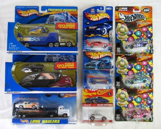 Mixed Lot Asst. Hot Wheels Diecast- Pavement Pounders, VW Drag Bus, Long Haul ++
