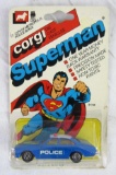 Vintage 1982 Corgi 1:64 Superman Metropolis Police Car Sealed on Card
