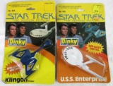 Vintage 1979 Dinky Toys Star Trek Diecast USS Enterprise, and Klingon Cruiser