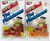 Vintage 1982 Corgi 1:64 Flintstones Fred & Barney Cars Sealed