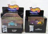 (2) Hot Wheels Black Box w/ Real Riders-1956 Ford Pickup/ 32 Ford Coupe