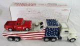 Sears Stars and Stripes 1:32 Scale Car Carrier w/ Pickup Truck