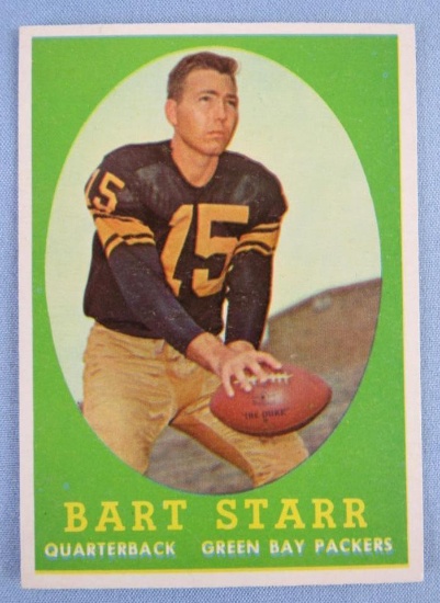 High Grade 1958 Topps Football #66 Bart Starr 2nd Year Card