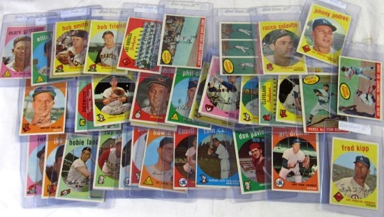 Lot (38) 1959 Topps Baseball Cards w/ Stars. (High Grade Lot)