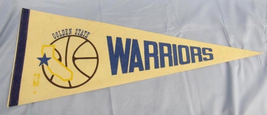 Vintage 1970's NBA Golden State Warriors Felt Pennant