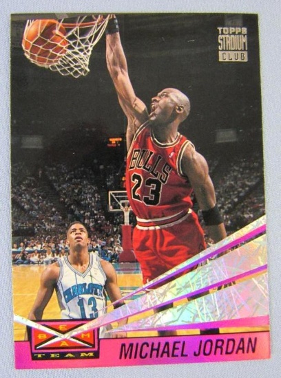 Beautiful 1993-94 Stadium Club Beam Team #4 Michael Jordan Insert Card