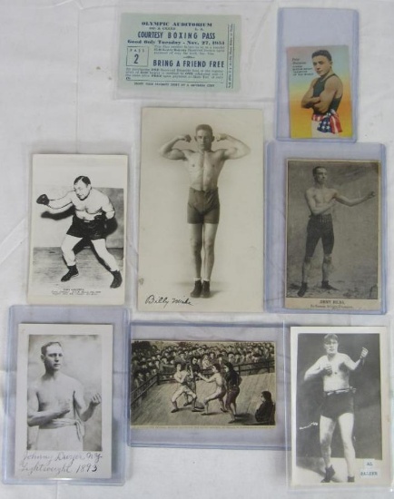Boxing Group of Vintage Photos and Ephemera